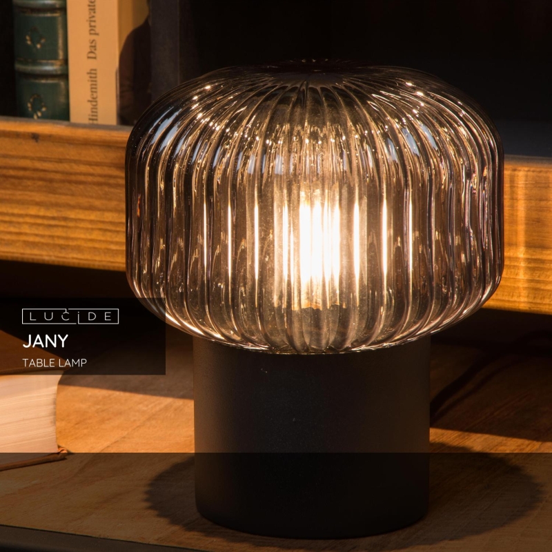 Lucide JANY - Stolná lampa - Ø 16 cm - 1xE14 - Čierna